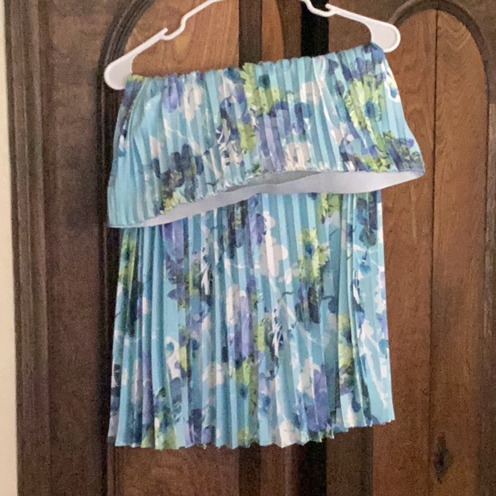 Blue floral print WORTHINGTON skirt size XL